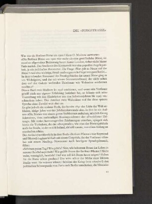 Die "Burgstraße"