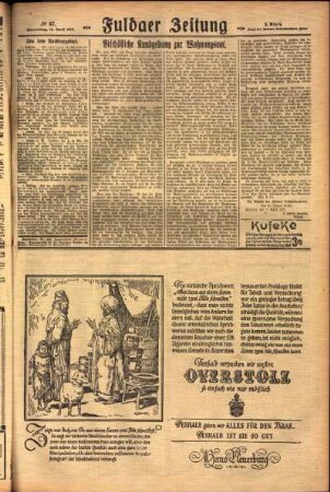 Zweite Ausgabe vom Donnerstag, den 14. April 1927.