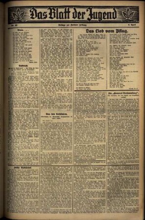 Zweite Ausgabe vom Mittwoch, den 09. April 1930.