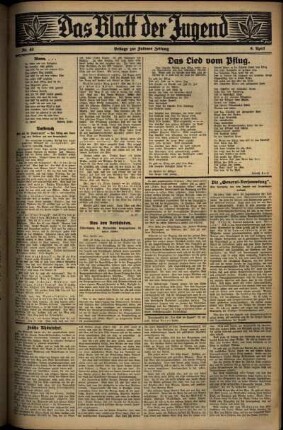 Zweite Ausgabe vom Mittwoch, den 09. April 1930.