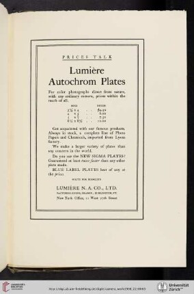 Lumière N. A. Co. [Lumière Autochrom Plates]