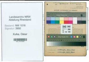 Entnazifizierung Oskar Kulka , geb. 24.09.1914 (Landwirt)