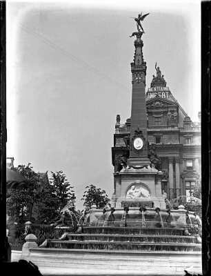 Brüssel, Place de Brouckère mit Anspach Brunnen