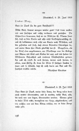 190 Wandsbeck, d. 20. Juni 1810