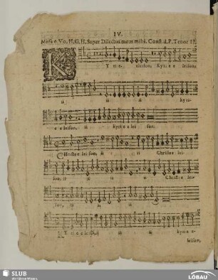 IV. Grimm, Heinrich: Missa super Dilectus meus mihi