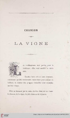 Chanson La Vigne