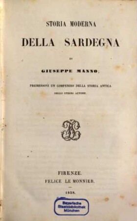 Storia moderna della Sardegna