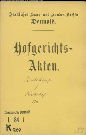 Kortekamp, Johann Jürgen zu Wellentrup gegen Jost Hermann Riekehof zu Wellentrup - Verkauf einer Stättel