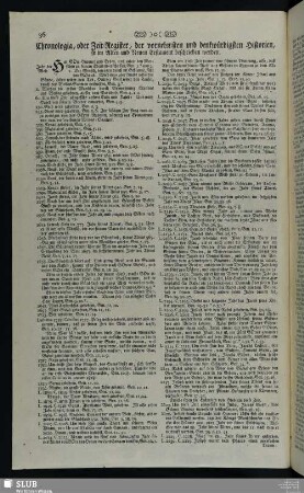 Chronologia, oder Zeit-Register, der vornehmsten und denkwürdigsten Historien, so im Alten und Neuen Testament beschrieben werden