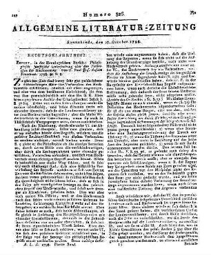 S., A. v.: Disteln auf dem Pfade des menschlichen Elendes gesammelt. Denkern und empfindsamen Seelen geweiht. Sulzbach: Seidel 1797