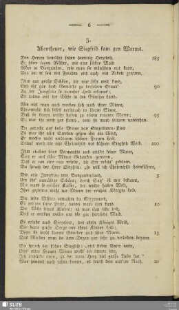 3. Abentheuer, wie Siegfrid kam gen Worms