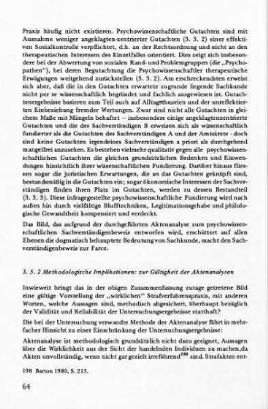 3.5.2 Methodologische Implikationen: Zur Gültigkeit von Aktenanalysen