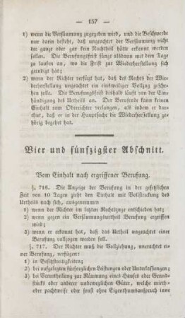 Vier und fünfzigster Abschnitt. Vom Einhalt nach ergriffener Berufung