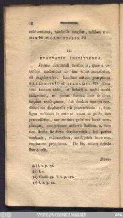 14. Evacuatio Instituenda.
