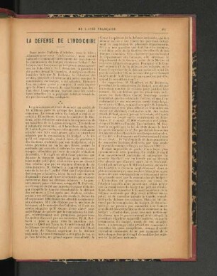 La Défense de l'Indo-Chine.