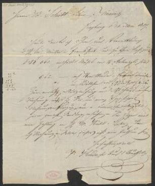 Brief an B. Schott's Söhne : 14.05.1827