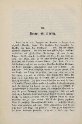 III. Homer am Rheine