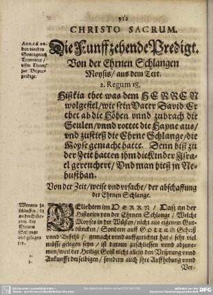 Die Funffzehende Predigt