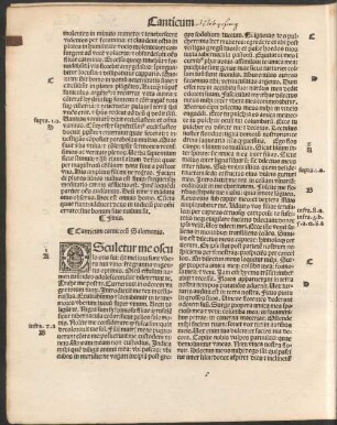 Canticum canticorum Salomonis.