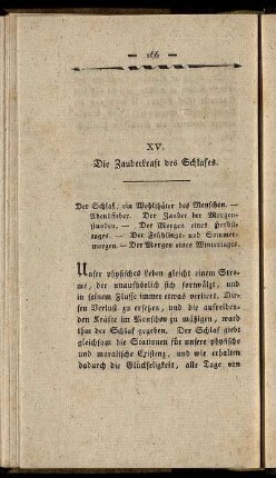 XV. Die Zauberkraft des Schlafes.
