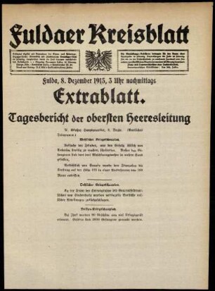Ausgabe vom Mittwoch, den 08. Dezember 1915.