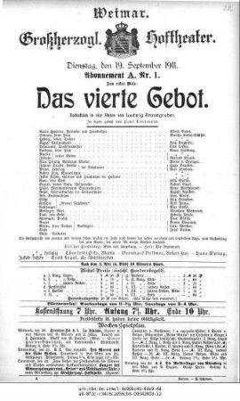 Das vierte Gebot