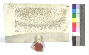 Bischof Johannes von Augsburg vidimiert das Mandat Kaiser Friedrich (III.) vom 12. November 1485.