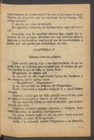 Capítulo V - Susana toma la palabra