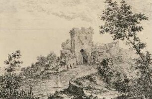 Landschaft mit Ruine