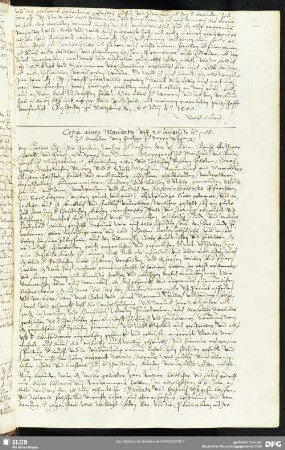 [Faszikel 3: Mandat Christians I. von Sachsen (1560-1591), 28. August 1588]