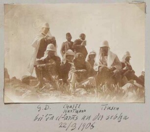 G. D. [Gustaf Dalman] Chalil Hartmann Trusen bei 'en el-arus an der sebha [sebcha] 22/3/1906