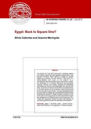 Egypt: back to square one?