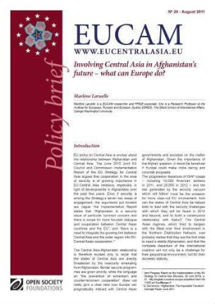 Involving Central Asia in Afghanistan's future - what can Europe do?