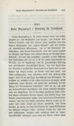 319-336 Kaiser Maximilian's I. Bedeutung für Deutschland : I.