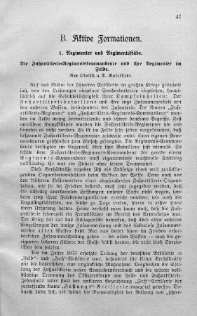 B. Aktive Formationen.