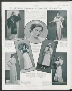 Seis modelos elegantes a través de "Miss Capital"