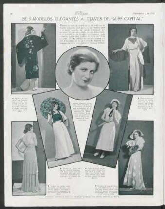 Seis modelos elegantes a través de "Miss Capital"