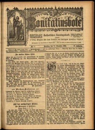 Erste Ausgabe vom Sonntag, den 28. Dezember 1902.