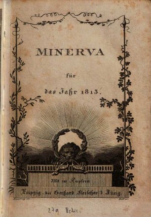 Minerva : Taschenbuch, 1813 = Jg. 5
