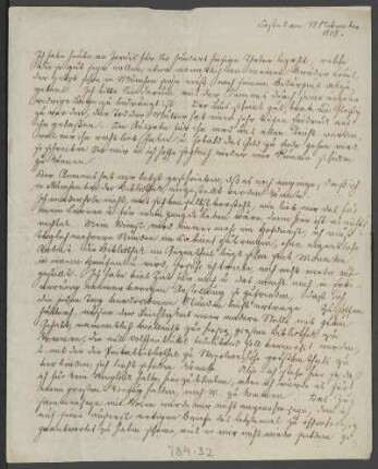 Brief von Jacob Grimm und Wilhelm Grimm an Friedrich Carl von Savigny