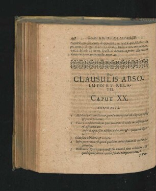 Caput XX. De Clausulis Absolutis Et Relatis.