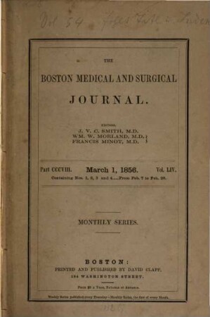 Boston medical and surgical journal. 54, 54. 1856