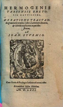 Hermogenis Tarsensis de ratione tractandae gravitatis occultae liber