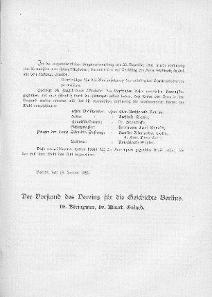Vorschläge für die Neubesetzung der Vorstandsstellen