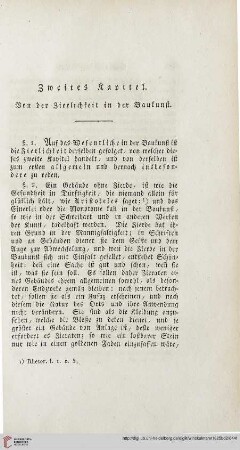 Zweites Kapitel: Von der Zierlichkeit in der Baukunst