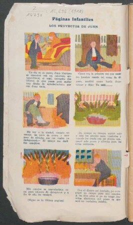 Los proyectos de Juan - [Cómic] : Páginas infantiles