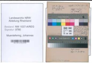 Entnazifizierung Johannes Muentefering , geb. 00.00.0000 ()
