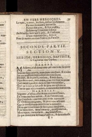 Section V. Herode, Herodias, Baptiste, le Capitaine des Gardes