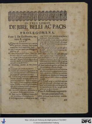 In Tres Libros De Jure Belli Ac Pacis Prolegomena.