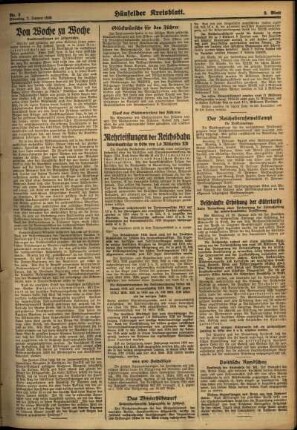 Zweite Ausgabe vom Dienstag, den 07. Januar 1936.